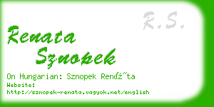 renata sznopek business card